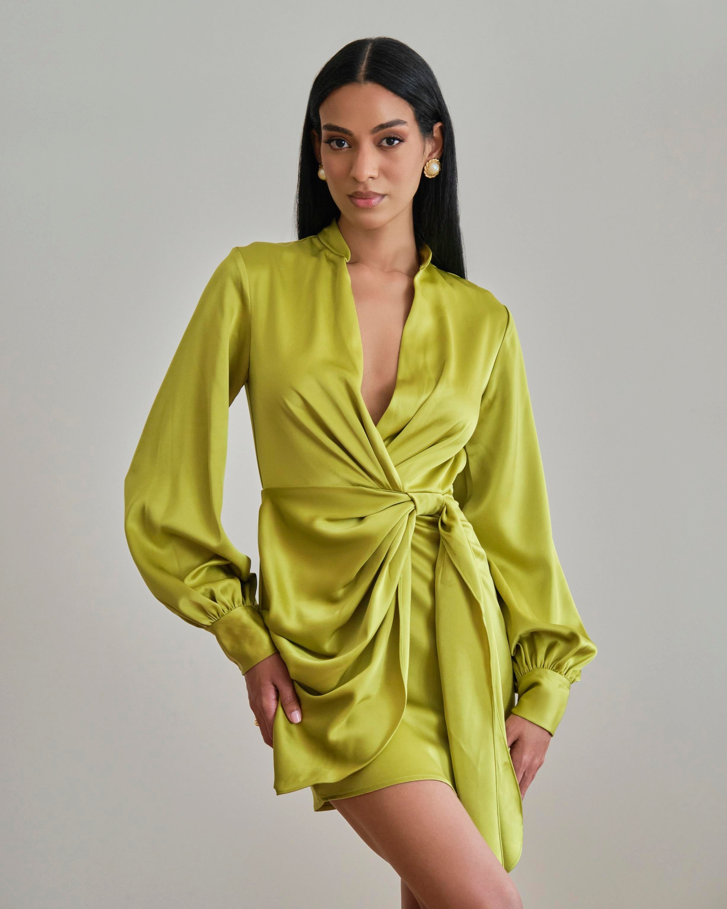 ZOE mini dress lime