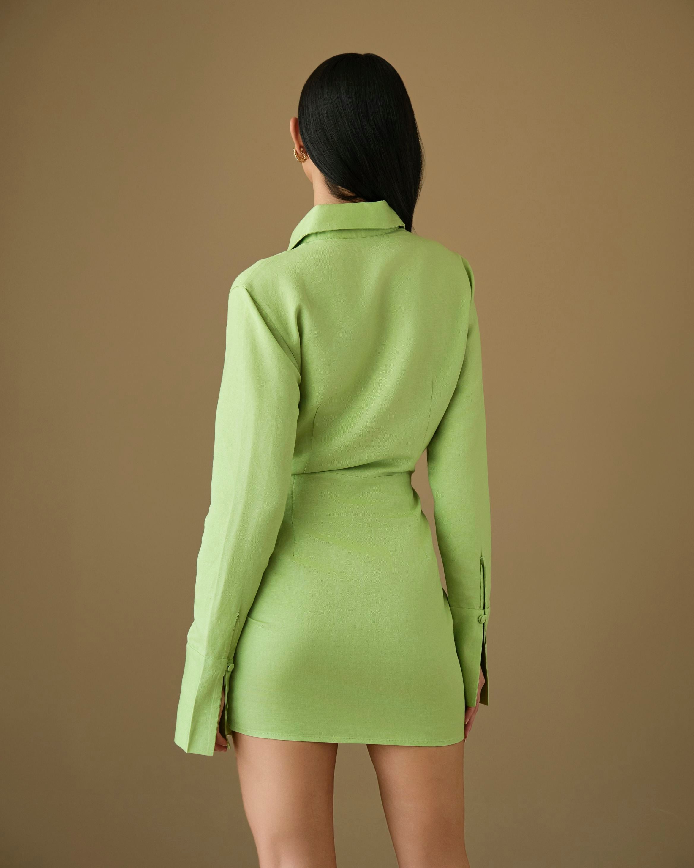 Nefeli linen wrap dress
