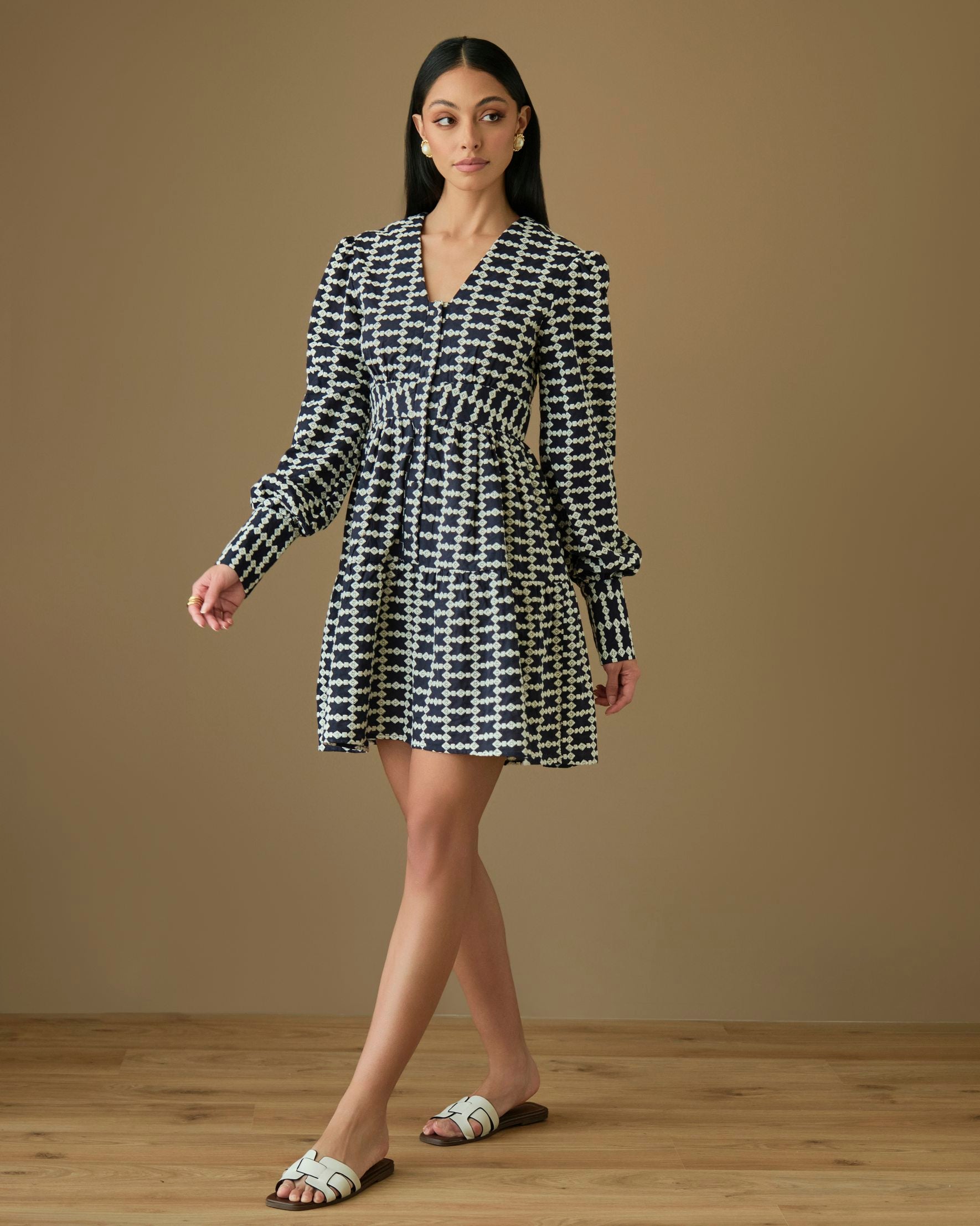 Negasi cotton embroidered dress