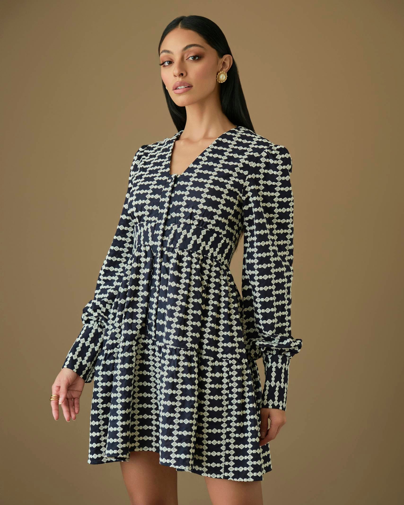 Negasi cotton embroidered dress