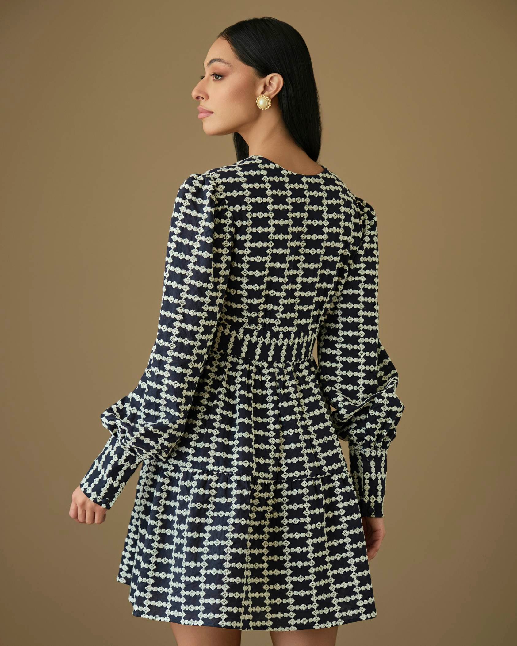 Negasi cotton embroidered dress