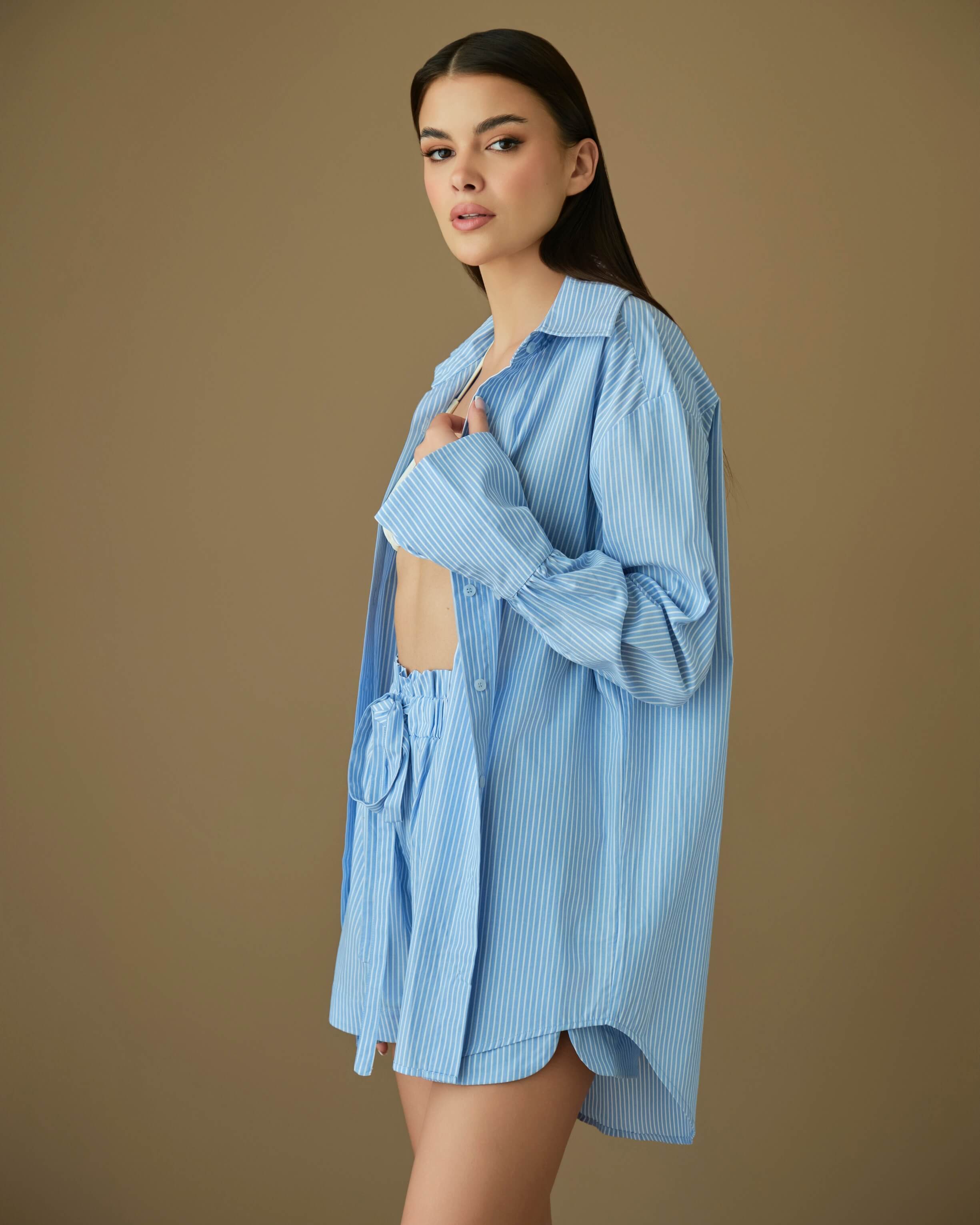Sienna cotton stripe set