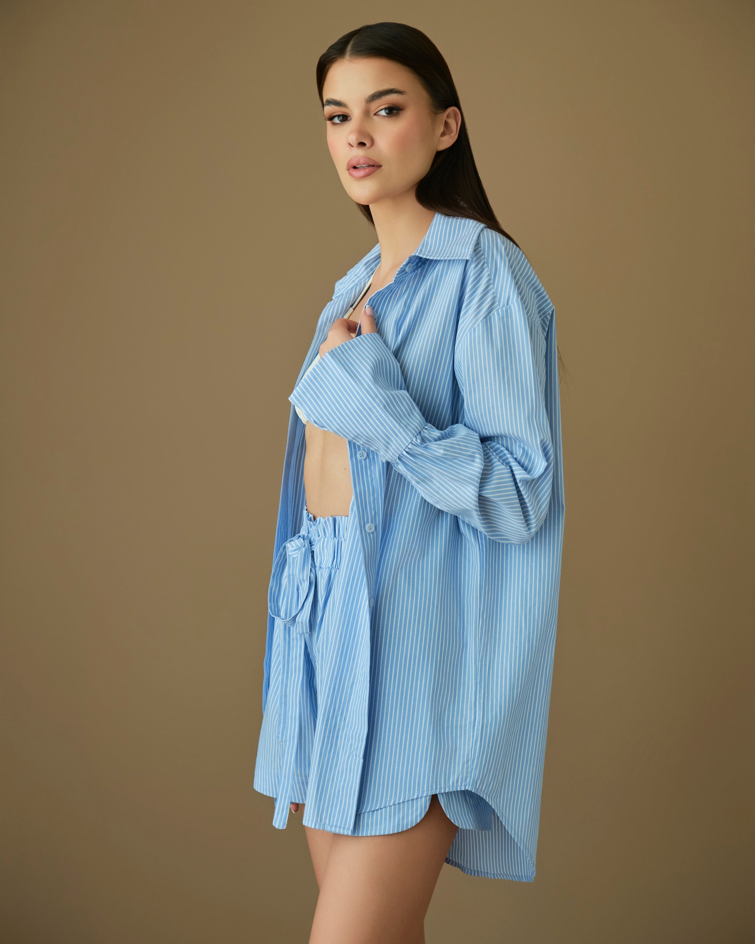Sienna cotton stripe set