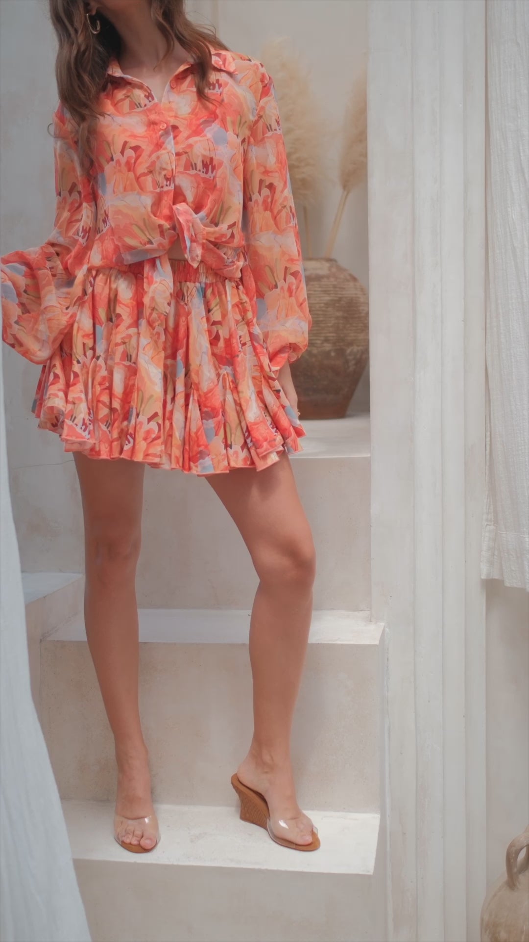 Floral chiffon set for women